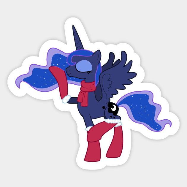 Princess Luna Posing In Socks And Scarf Sticker by Wissle